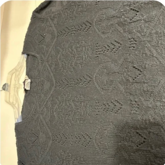 Donnkenny Black Pullover Sweater With DesignsWomen Petite Large (1104a) - Picture 4 of 5